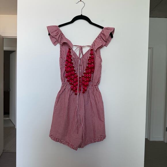 Sundress Mimi Jumpsuit in Red Gingham Size XS/S - Picture 2 of 3